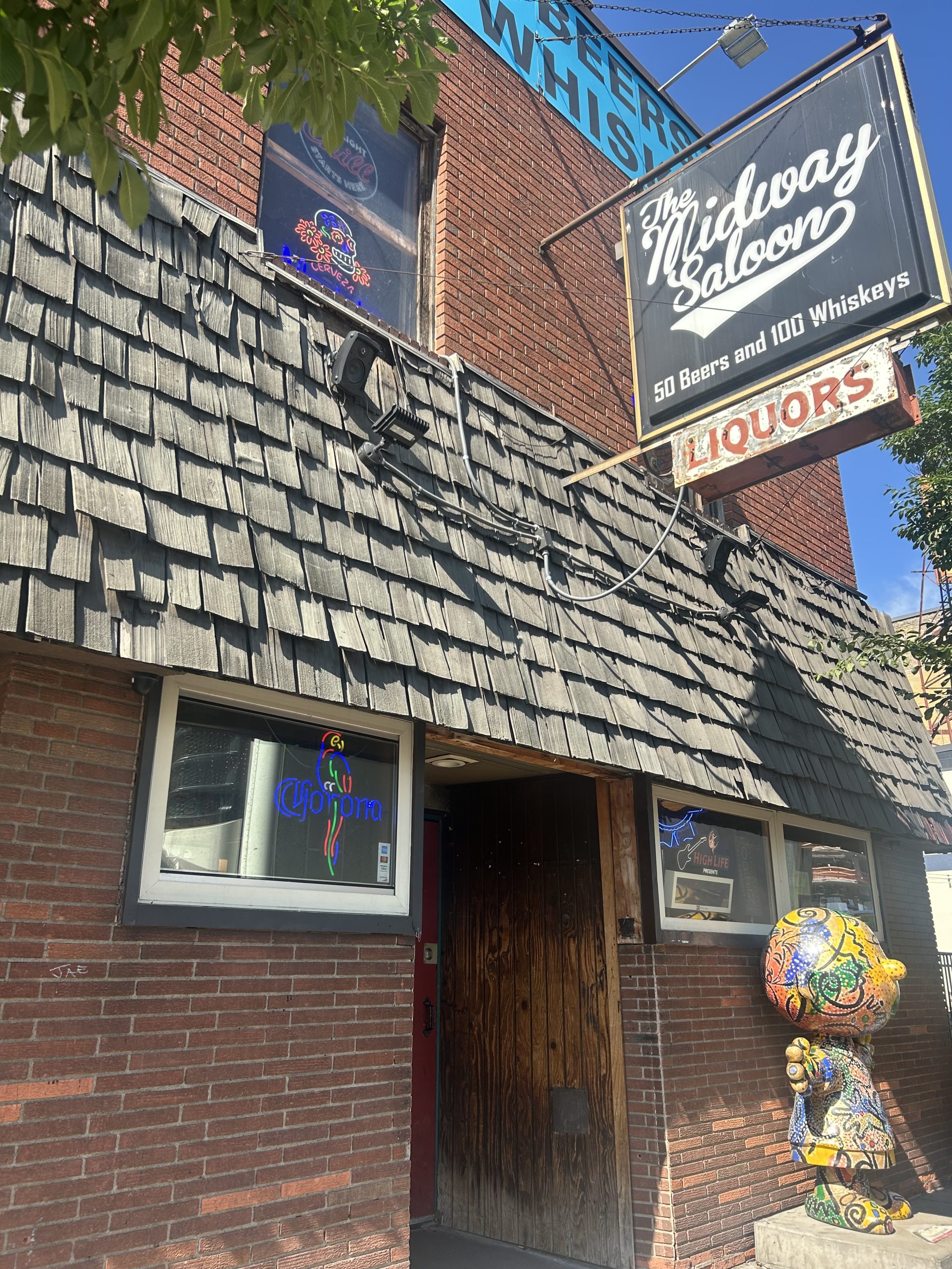 photgraph of the exterior of the Midway Saloon